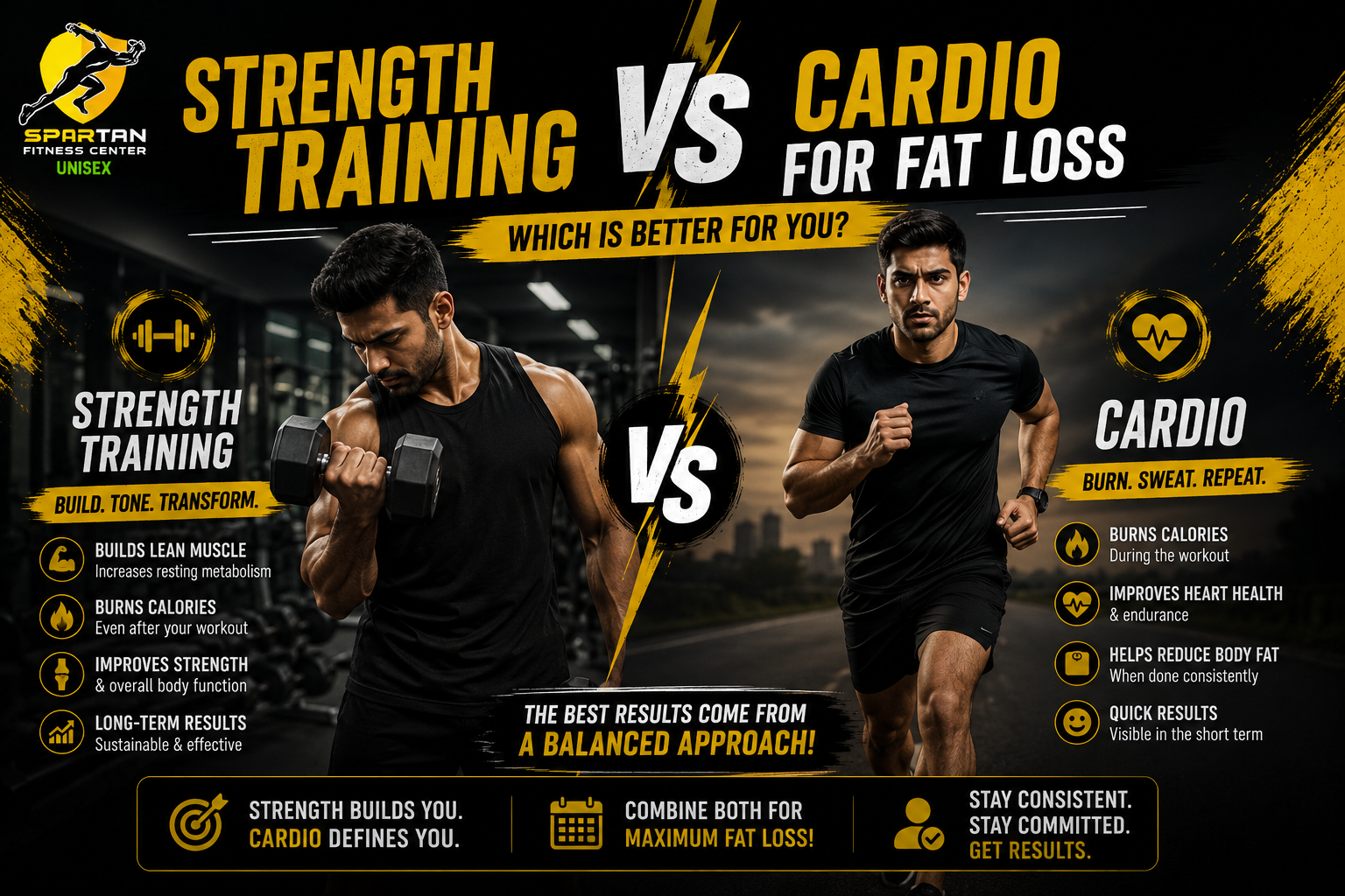 Strength Training vs Cardio for Fat Loss